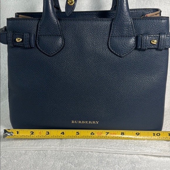 Burberry Navy Blue Leather Tote Bag - Picture 11 of 11